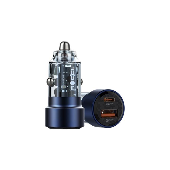 شارژر فندکی 2 پورت رچی مدل Recci On-Board Fast Charger For Journey Dual Output RCC-N15 با توان 75W